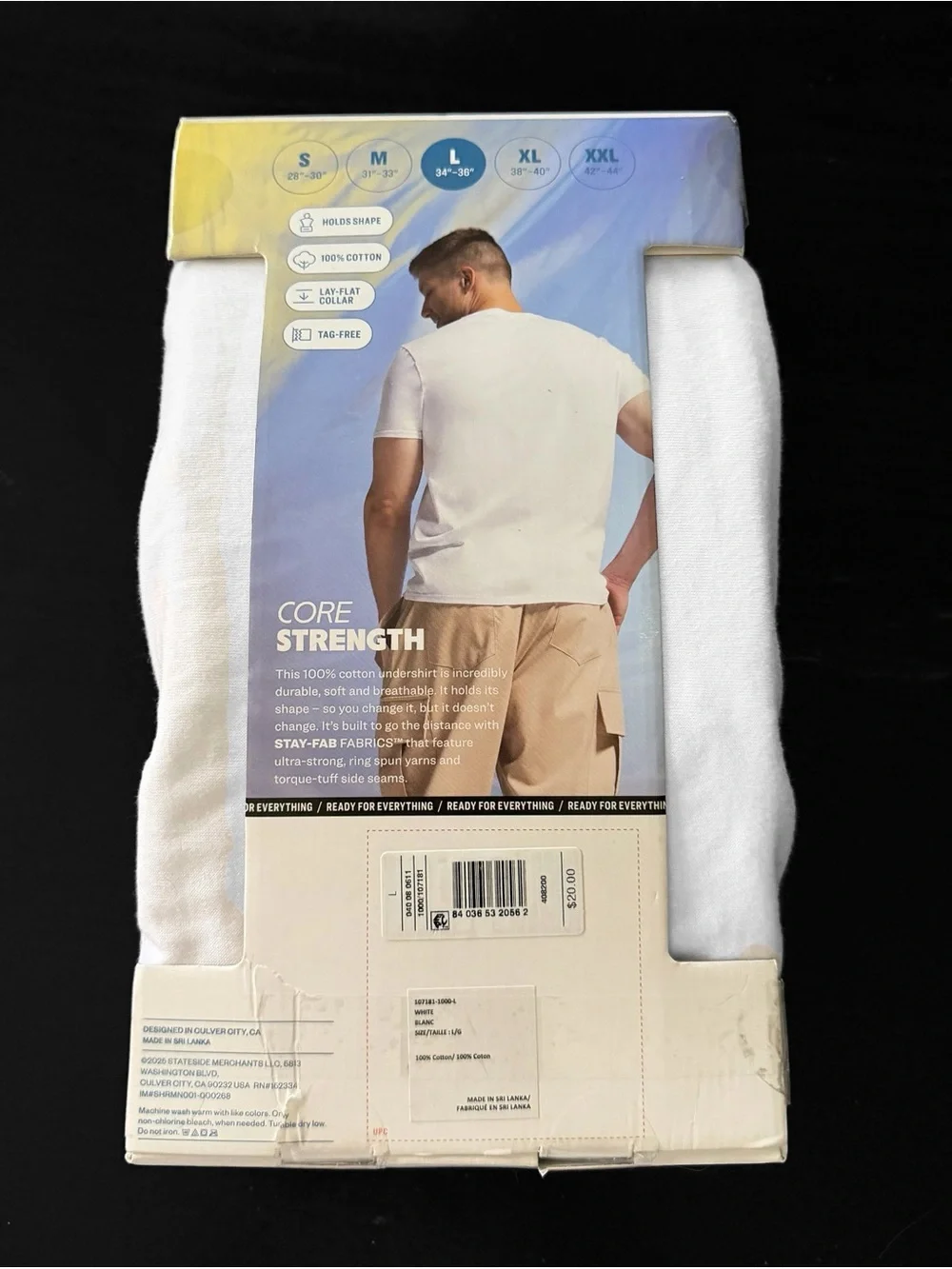 NWT-Pair of Thieves-SuperIAIR Classic Crew tshirts - White (3 Pack)-size large